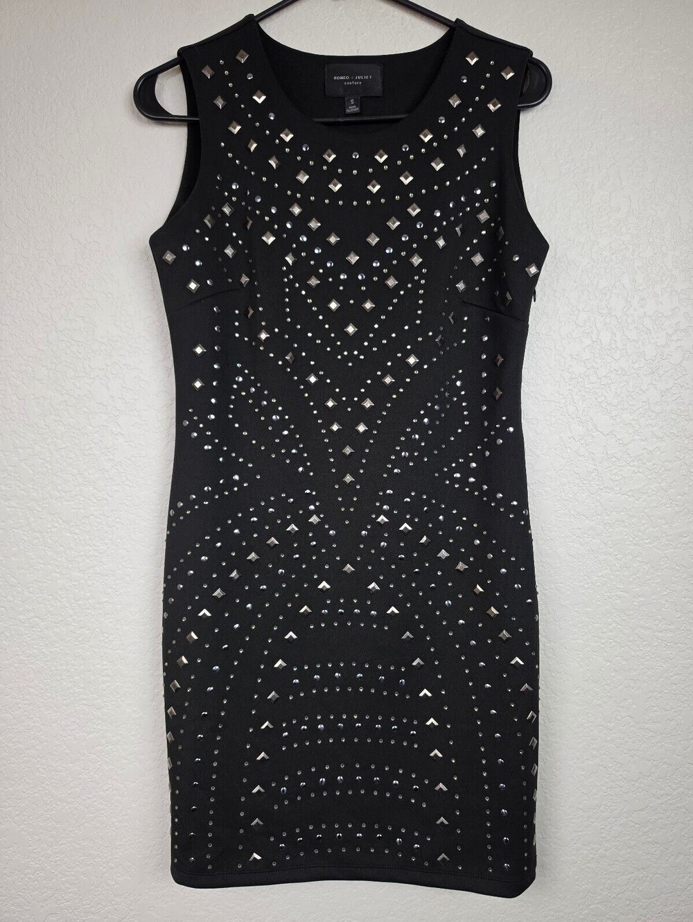 Anthropologie Romeo Juliet Couture Black Studded Dress Small